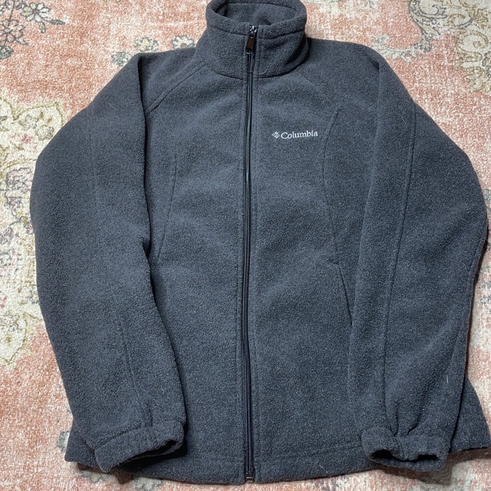 Columbia fleece zip up sweater sz xs gray